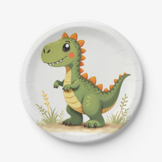 Plato De Papel placa de imagen de dinosaurio