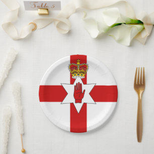 Plato De Papel Placa de Irlanda del Norte, Patriótica, Irlandés,