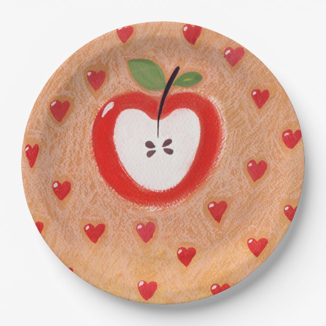 Plato De Papel Placa de la empanada de Apple (Anverso)