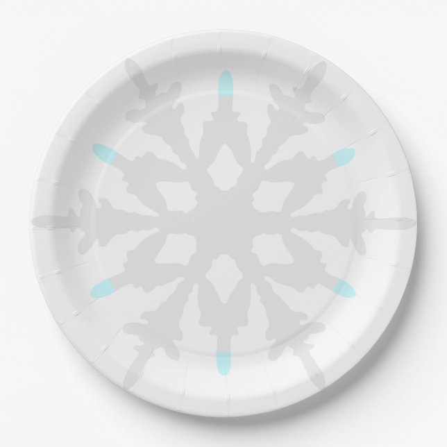 Plato De Papel Placa de lago azul claro (Anverso)