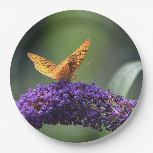 Plato De Papel Placa de mariposa de ensueño