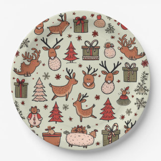 Plato De Papel placa de navidad
