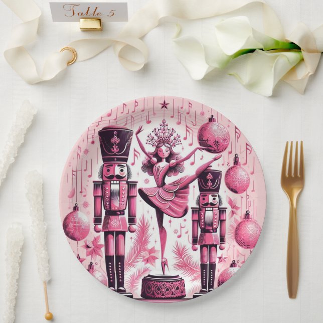 Plato De Papel Placa de Navidades de petardos (Boda)