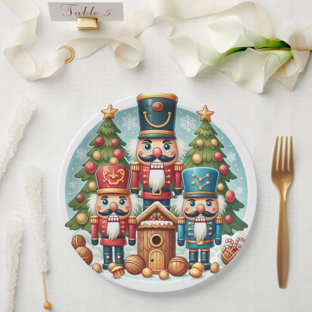Plato De Papel Placa de Navidades de petardos (Boda)