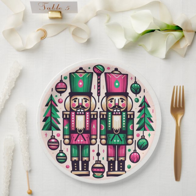 Plato De Papel Placa de Navidades de petardos (Boda)