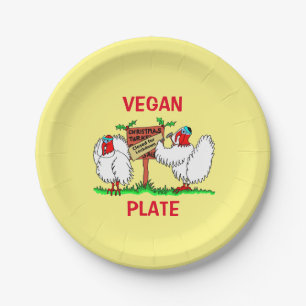 Plato De Papel Placa de Navidades Vegan