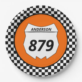 Plato De Papel Placa de número de motocicleta sucia Personalizado