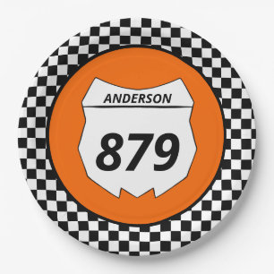 Plato De Papel Placa de número de motocicleta sucia Personalizado