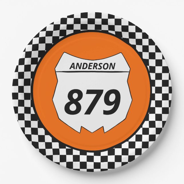 Plato De Papel Placa de número de motocicleta sucia Personalizado (Anverso)