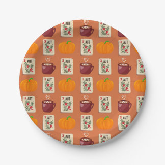 Plato De Papel Placa de otoño de Mahjong