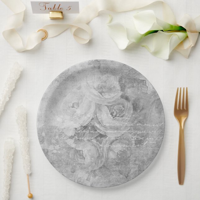 Plato De Papel Placa de papel (Boda)