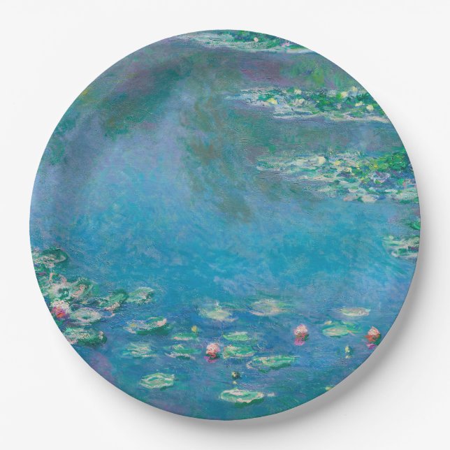 PLATO DE PAPEL PLACA DE PAPEL: "AGUAS" DE MONET (Anverso)
