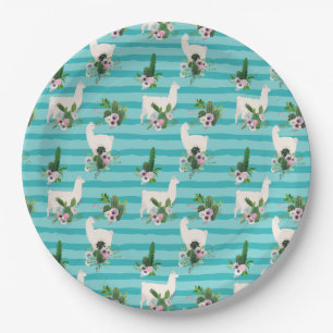Plato De Papel Placa de papel Alpaca/Llama