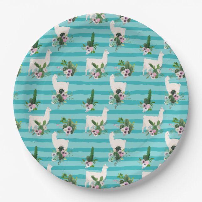 Plato De Papel Placa de papel Alpaca/Llama (Anverso)