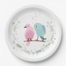 PLATO DE PAPEL PLACA DE PAPEL: AMAR AVES