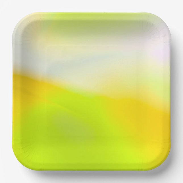 Plato De Papel Placa de papel amarillo limón (Anverso)