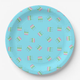 Plato De Papel Placa de papel Anime Blue Pastel Dango