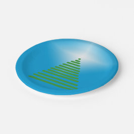 Plato De Papel Placa de papel - Árbol con estrella