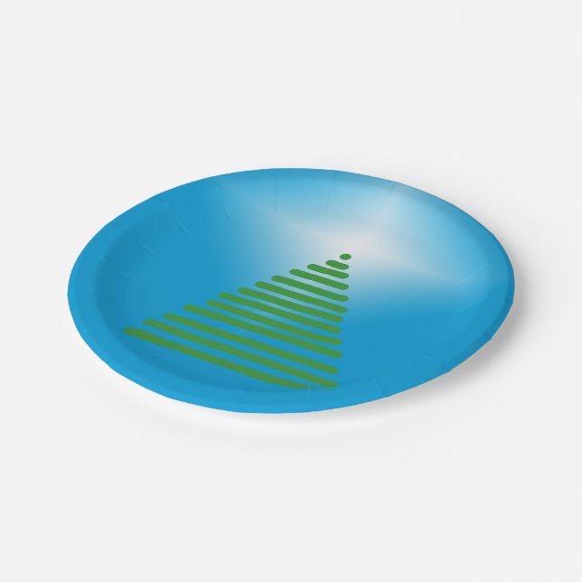 Plato De Papel Placa de papel - Árbol con estrella (Angular)