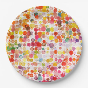 Plato De Papel Placa de papel Arte retro Pintura arco iris