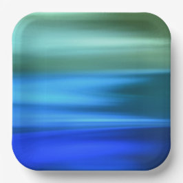 Plato De Papel Placa de papel azul cepillado