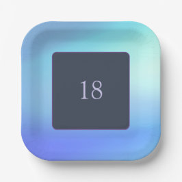 Plato De Papel Placa de papel azul cielo