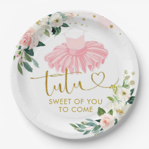 Plato De Papel Placa de papel Baby Shower de Ballerina Tutu