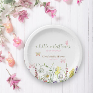 Plato De Papel Placa de papel Baby Shower de color de agua para f