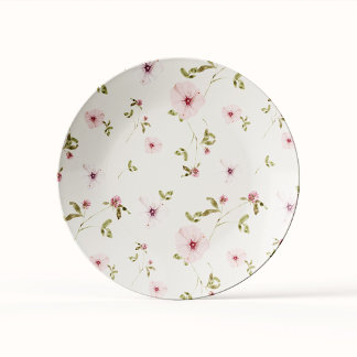 Plato De Papel Placa de papel Baby Shower de color rosa Bunny