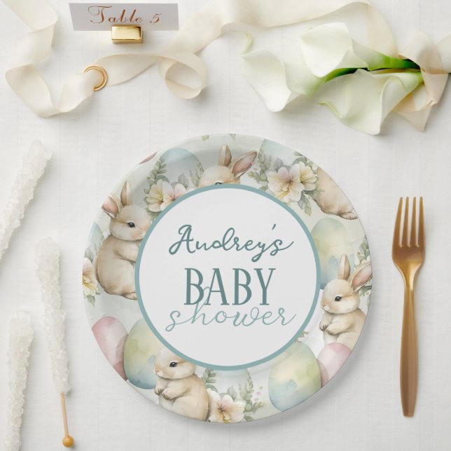 Plato De Papel Placa de papel Baby Shower de Pascua (Boda)