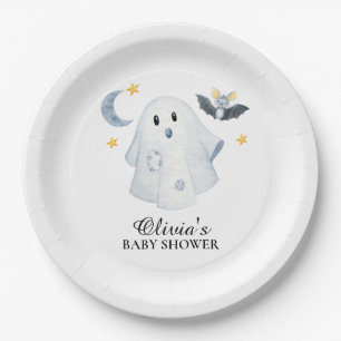 Plato De Papel Placa de papel Baby Shower Ghost Little Boo de Hal