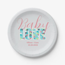 Plato De Papel Placa de papel Baby Shower moderna