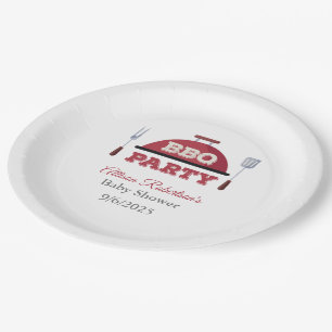 Plato De Papel Placa de papel Baby Shower para barbacoa al aire l