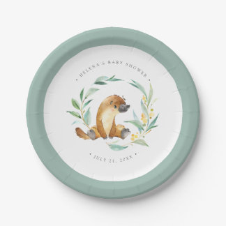 Plato De Papel Placa de papel Baby Shower para el bebe de Bush