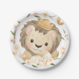 Plato De Papel Placa de papel Baby Shower para leones king
