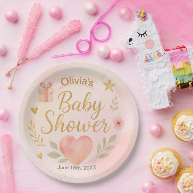 Plato De Papel Placa de papel Baby Shower para personalizados - C (Fiesta)
