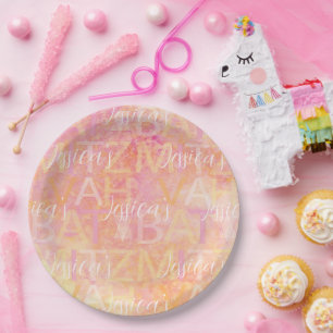 Plato De Papel Placa de papel Bar o Bat Mitzvah simplemente sutil