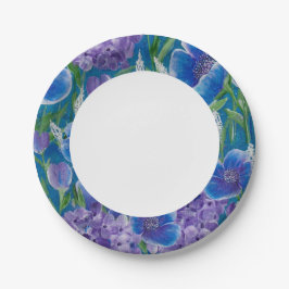 Plato De Papel Placa de papel Bellisima Hydrangeas