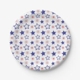 Plato De Papel Placa de papel Blue Stars