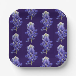 Plato De Papel Placa de papel Bluebonnet de Texas