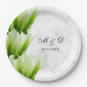 Plato De Papel Placa de papel Boda Calla Lily Florals