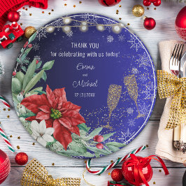 Plato De Papel Placa de papel Boda de vacaciones para navidades