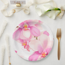 Plato De Papel Placa de papel boda/ducha de flores