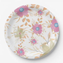 Plato De Papel Placa de papel boda/ducha de flores