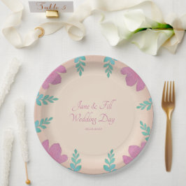 Plato De Papel Placa de papel Boda personalizada