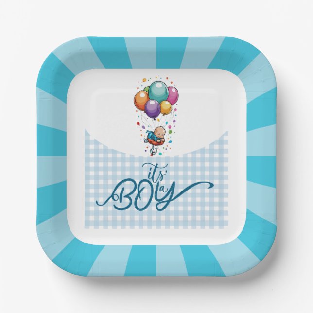 Plato De Papel Placa de papel BOY (Anverso)