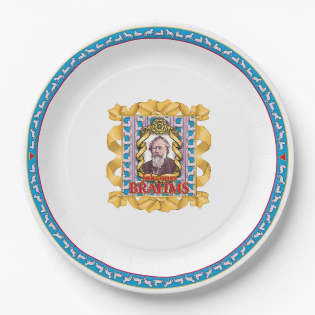Plato De Papel Placa de papel Brahms (Anverso)