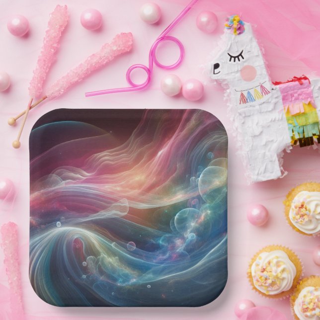 Plato De Papel Placa de papel caprichosa (Fiesta)