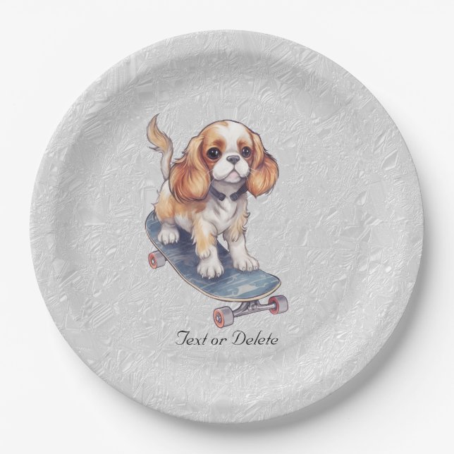 Plato De Papel Placa de papel Cavalier King Charles Spaniel (Anverso)