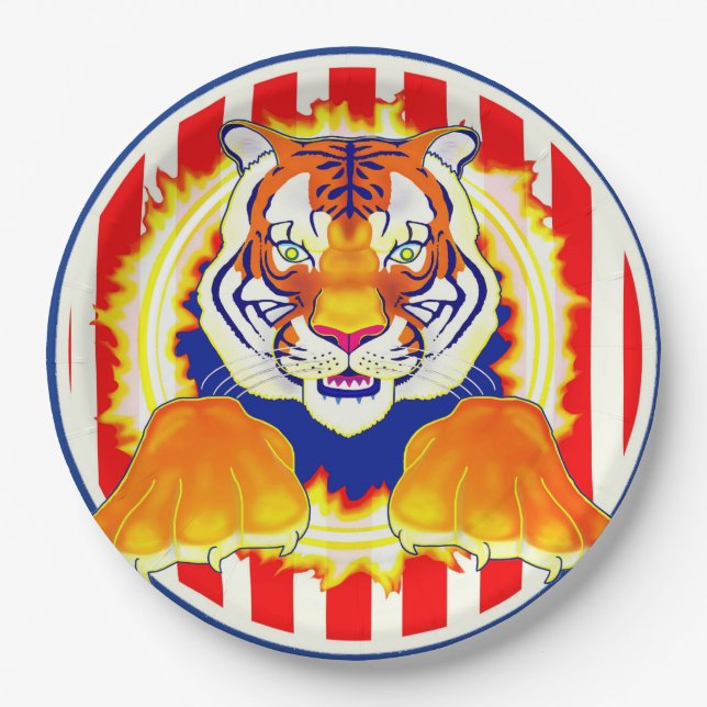 Plato De Papel Placa de papel Circus Tiger (Anverso)